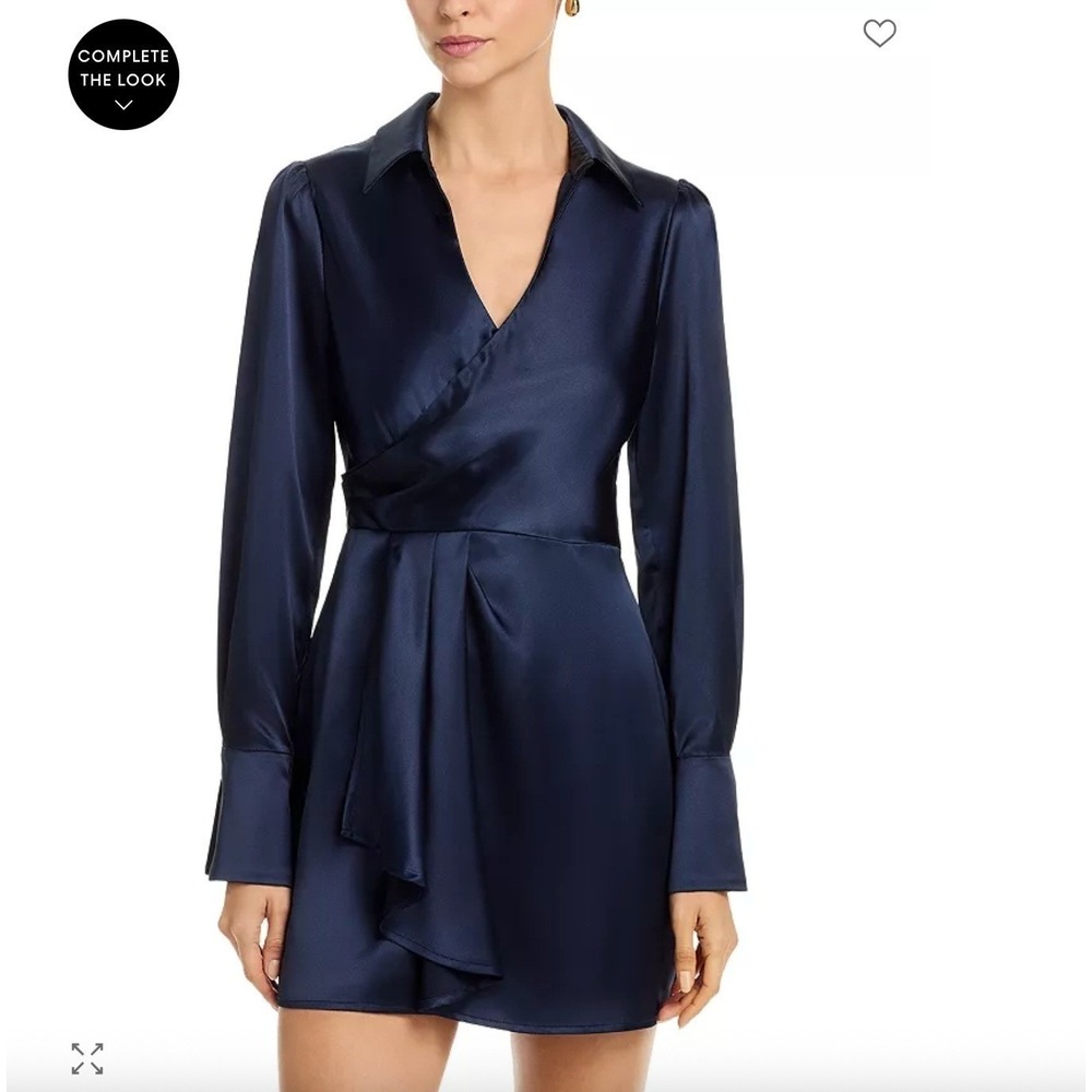 House of Harlow 1960 X Revolve Long sleeve Mini Wrap Dress Sz‎ M Cocktail Party
